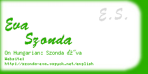 eva szonda business card